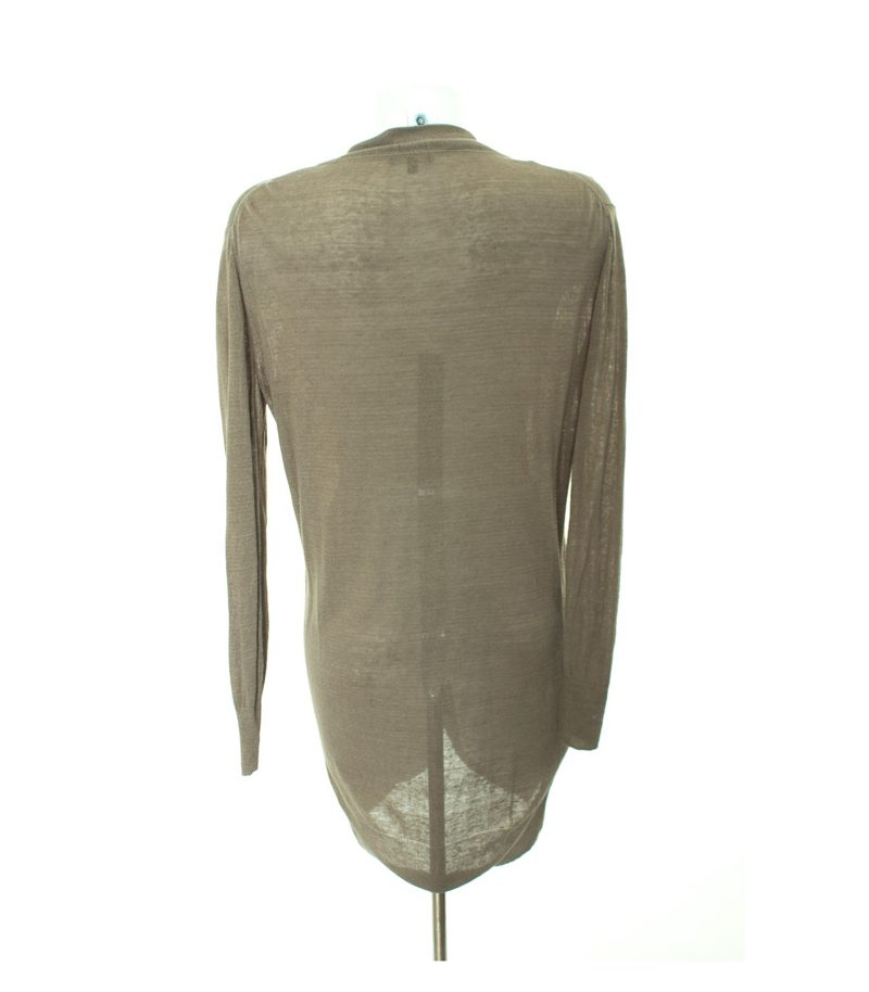 Massimo Dutti Damen Strickjacke Cardigan Longjacke Olivgrau Gr. M Strick – Foto 3