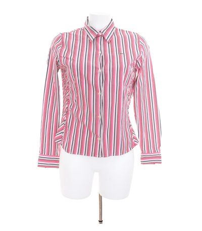 LACOSTE Damen Bluse Shirt Gr. F 42 DE 40 Mehrfarbig Baumwolle