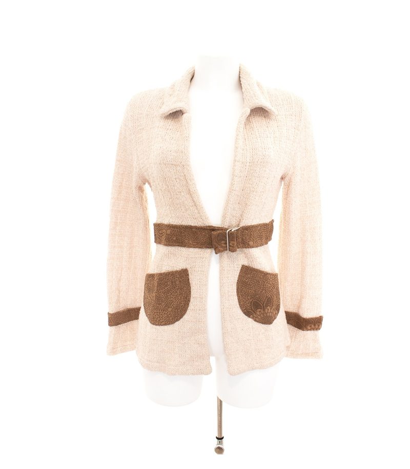 Vercallo Damen Strickjacke Strickblazer Cardigan Gr. IT 40 DE 36 Strick – Foto 1