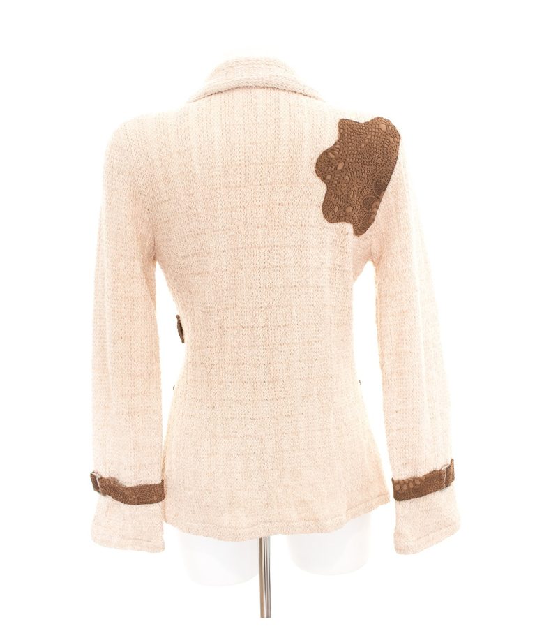 Vercallo Damen Strickjacke Strickblazer Cardigan Gr. IT 40 DE 36 Strick – Foto 3
