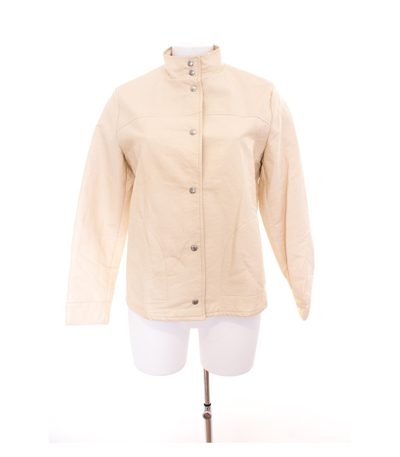 MAX & Co. Damen Übergangsjacke Gr. DE 40 Creme Baumwolle