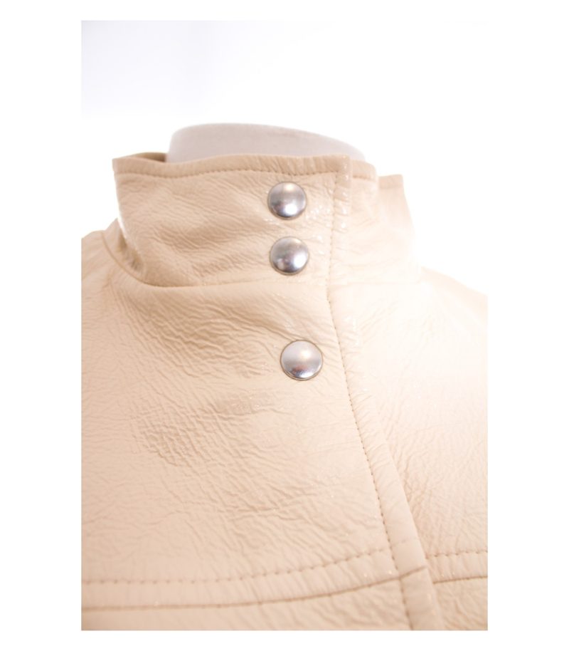 MAX & Co. Damen Übergangsjacke Gr. DE 40 Creme Baumwolle – Foto 2