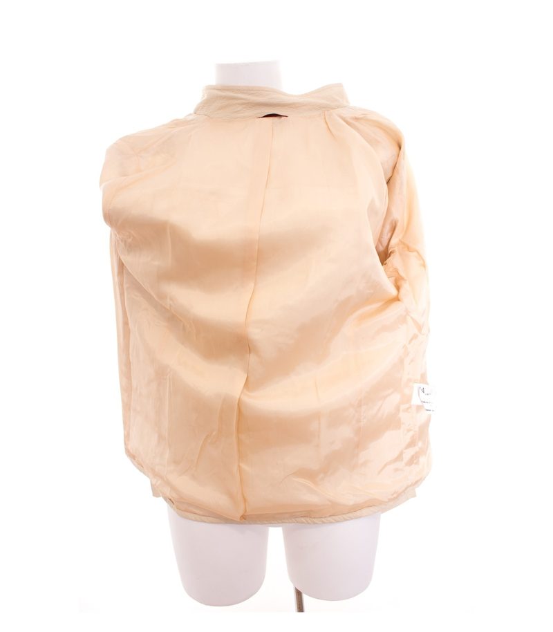 MAX & Co. Damen Übergangsjacke Gr. DE 40 Creme Baumwolle – Foto 4