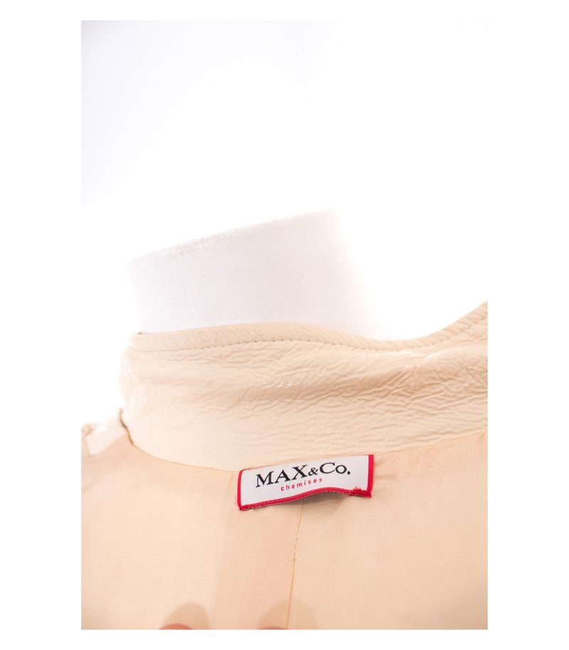 MAX & Co. Damen Übergangsjacke Gr. DE 40 Creme Baumwolle – Foto 5
