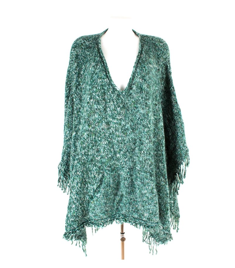 TWIN SET SIMONA BARBIERI Strick Damen Poncho Umhang Cape Gr. M NEU – Foto 1