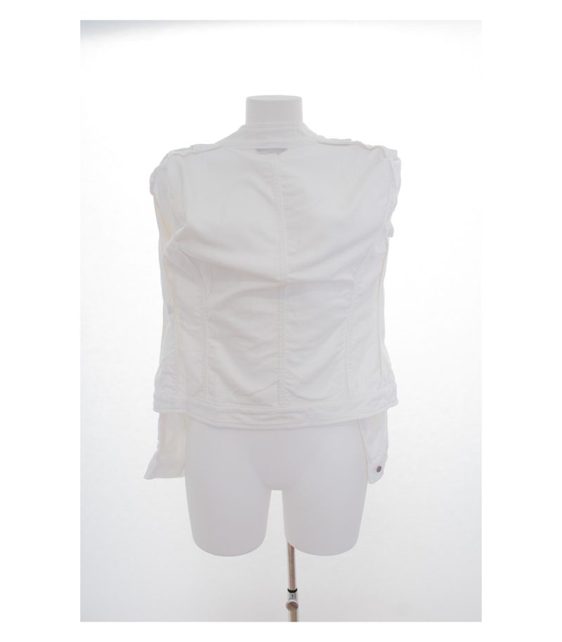 STEFANEL Damen Sommerjacke Gr. DE 36 Weiß Baumwolle – Foto 4