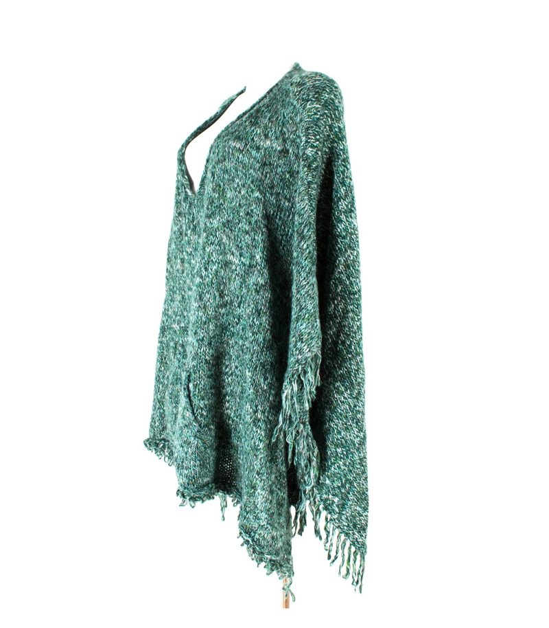 TWIN SET SIMONA BARBIERI Strick Damen Poncho Umhang Cape Gr. M NEU – Foto 2