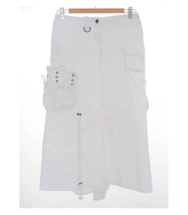COSTUME INTERNATIONAL Damen Rock Jeansrock Stretch Gr. DE 36 Weiß Denim – Foto 1