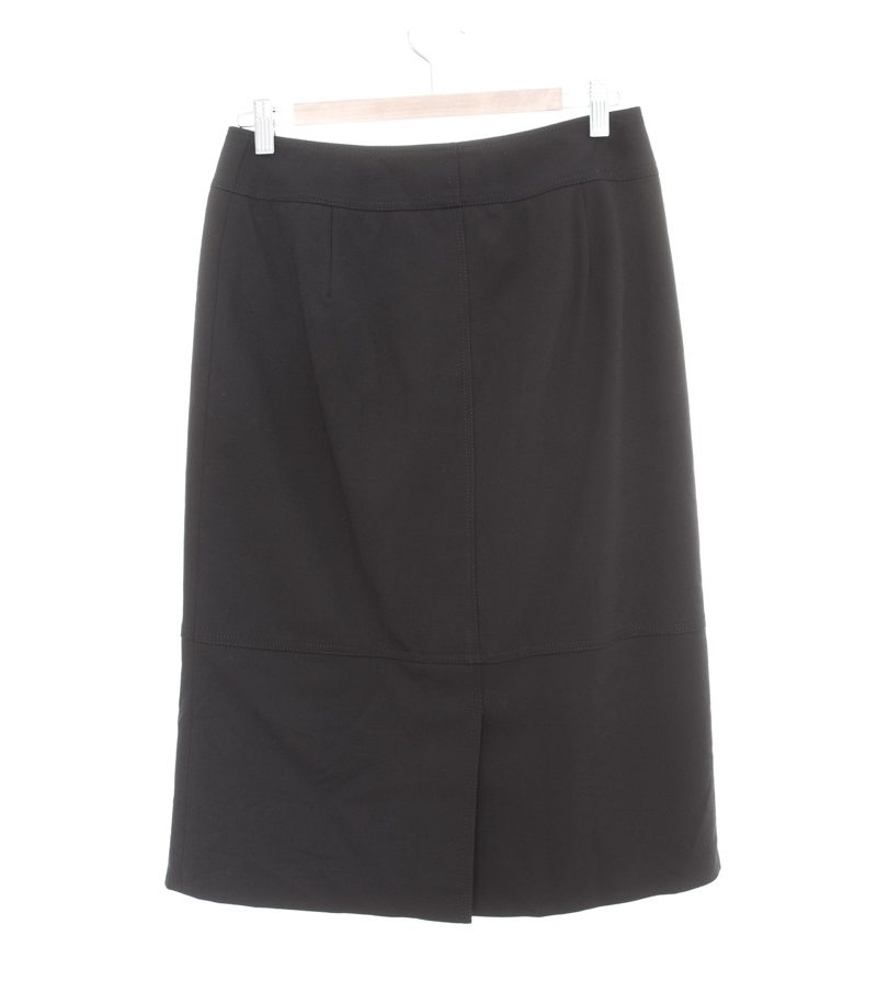 MCM Damen Rock Bleistiftrock Gr. DE 38 Schwarz Wolle – Foto 2
