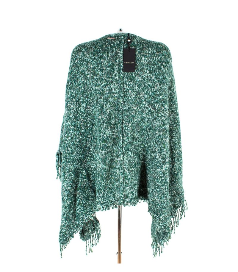 TWIN SET SIMONA BARBIERI Strick Damen Poncho Umhang Cape Gr. M NEU – Foto 4