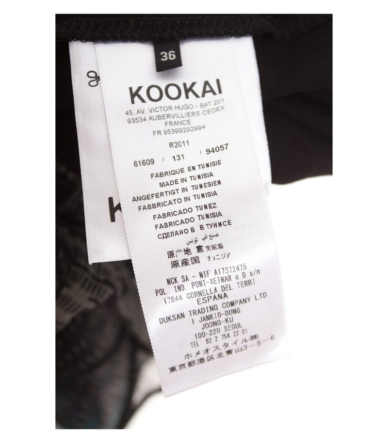 KOOKAi Damen Rock Minirock Chiffon Gr. DE 36 Mehrfarbig Seide – Foto 4