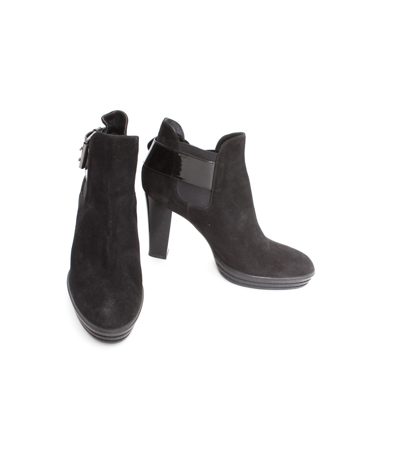 HOGAN Damen Stiefeletten Gr. DE 41 Schwarz Leder
