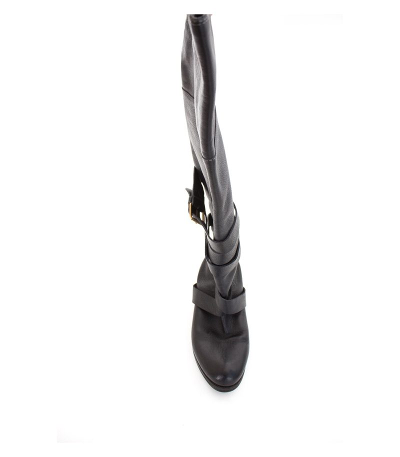 Chloé Damen Stiefel hohem Schaft Gr. 40,5 Schwarz Leder – Foto 3