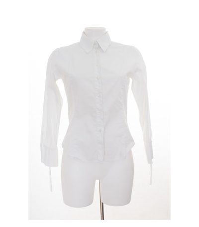 PHILOSOPHY BLUES ORIGINAL Damen Bluse Shirt Gr. M Weiß Baumwolle