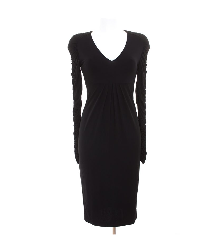 RENA LANGE Damen Kleid Cocktailkleid Stretch Gr. DE 34 Schwarz – Foto 1