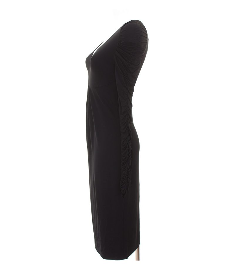 RENA LANGE Damen Kleid Cocktailkleid Stretch Gr. DE 34 Schwarz – Foto 2