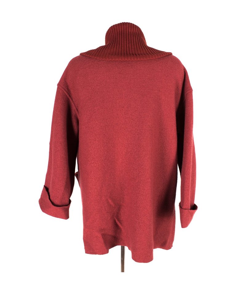 ELEMENTE CLEMENTE Damen Mantel Lagenlook Übergangsmantel Gr. 3=DE XL Wolle – Foto 3