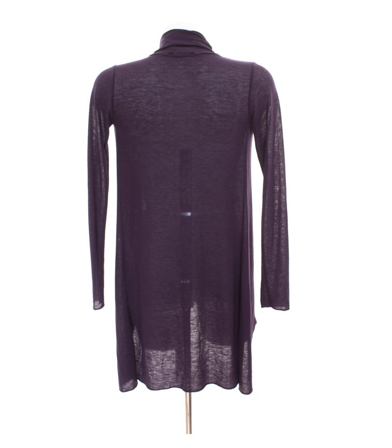 Damen Strickjacke Cardigan Lagenlook Gr. 8 DE 38 Violett Strick – Foto 3