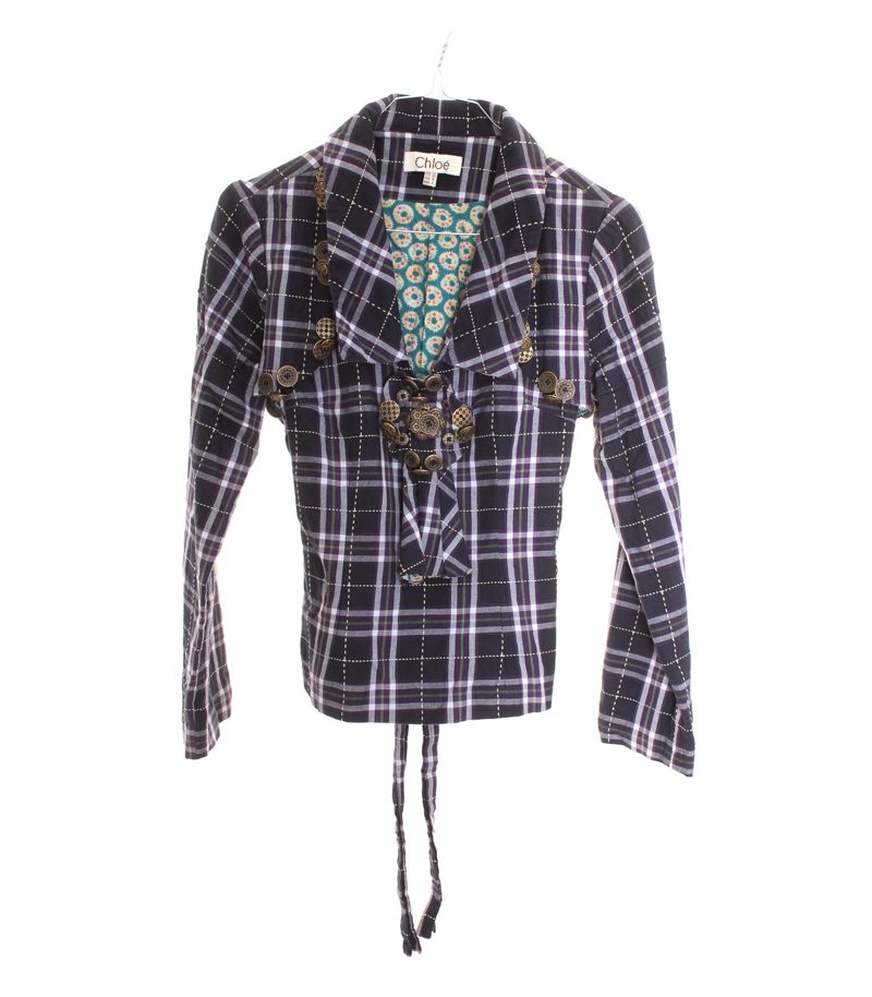 Chloe Damen Bluse Shirt Gr. DE 34 Mehrfarbig Baumwolle – Foto 1