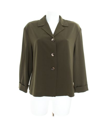 RIANI Damen Blazer Sommerblazer Lagenlook Gr. DE 36 Dunkel Khaki