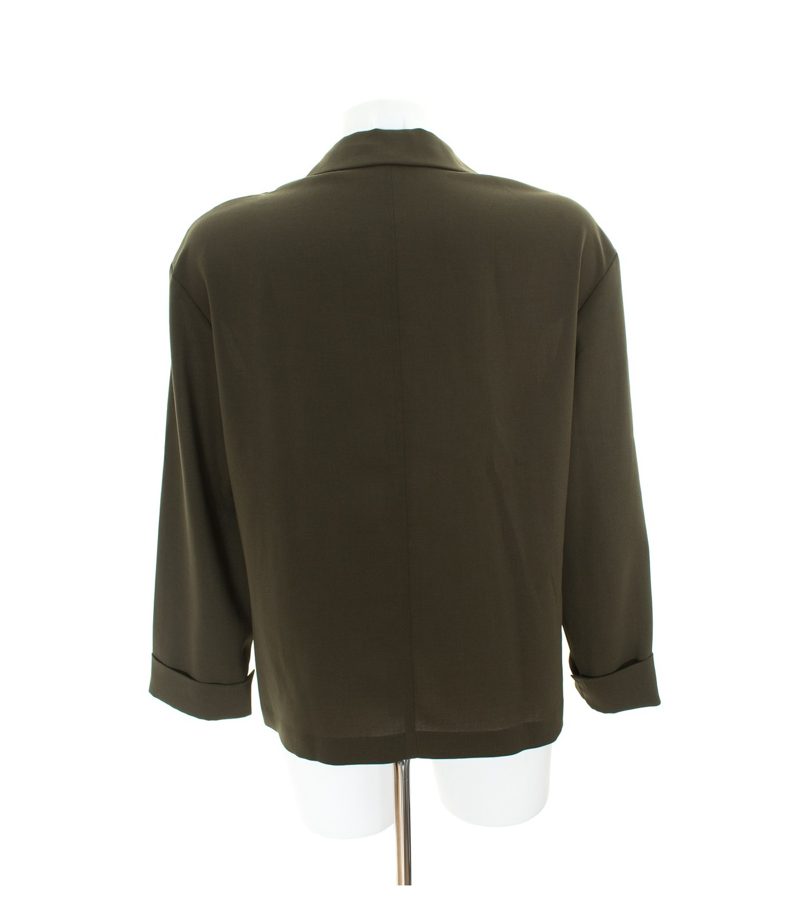 RIANI Damen Blazer Sommerblazer Lagenlook Gr. DE 36 Dunkel Khaki – Foto 2