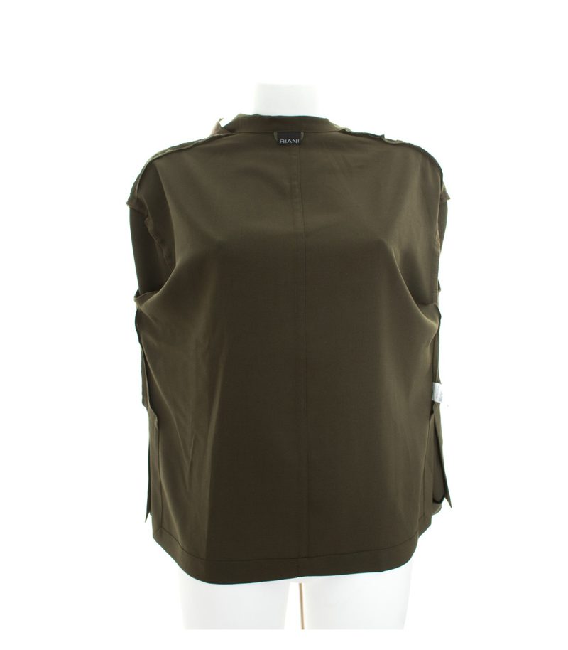 RIANI Damen Blazer Sommerblazer Lagenlook Gr. DE 36 Dunkel Khaki – Foto 3