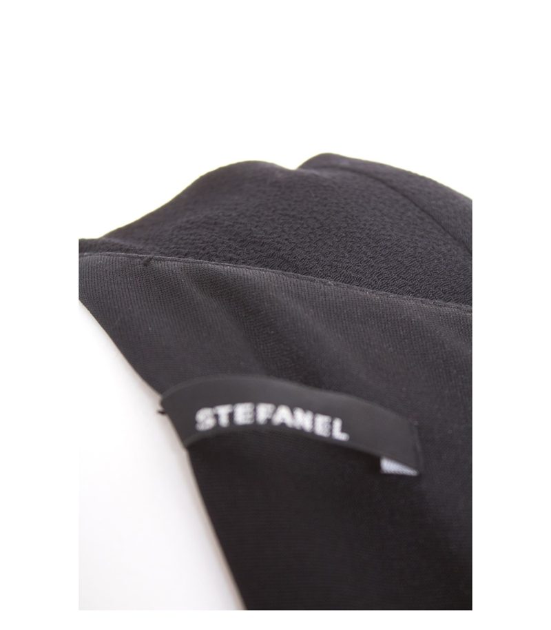 STEFANEL Damen Kleid Etuikleid Gr. DE 38 Schwarz – Foto 4