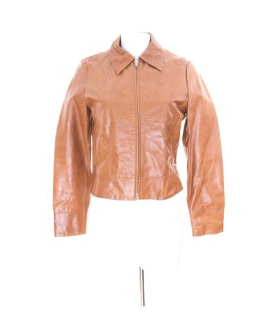 MAURITIUS Damen Lederjacke Gr. DE 38 Cognacbraun Leder