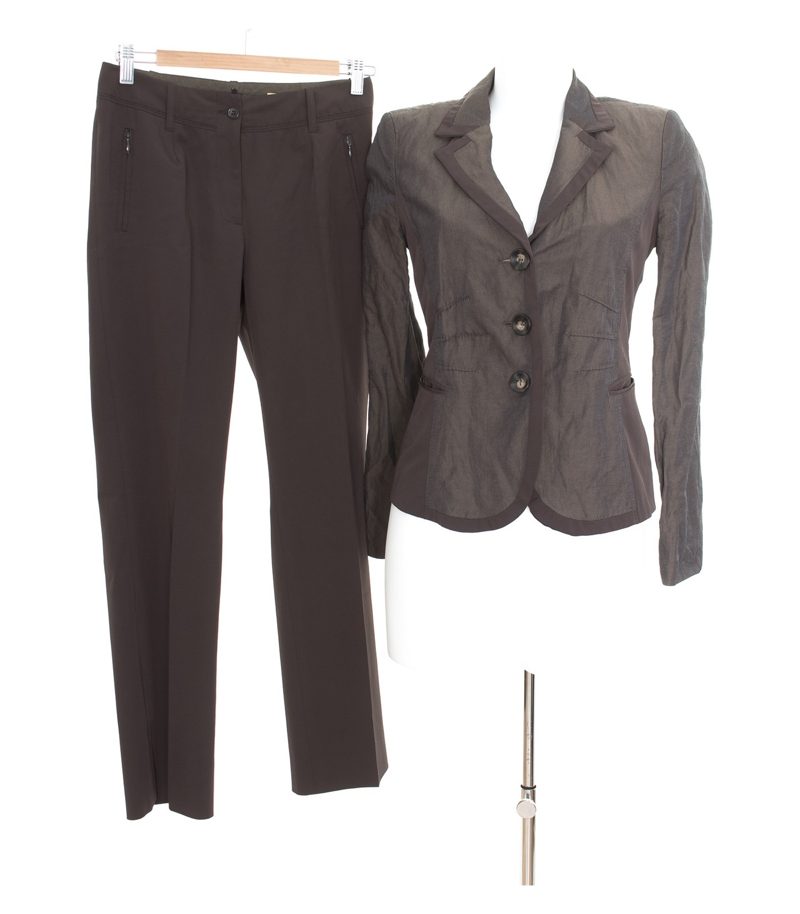 BiBA Damen Hosenanzug Blazer Hose Casual Gr. DE 34 Braun – Foto 1