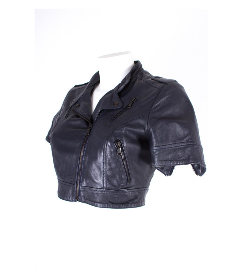 FORZIERI FIRENZE Damen Lederjacke Kurzjacke Bikerjacke Gr. IT 44=DE 36 – Foto 2