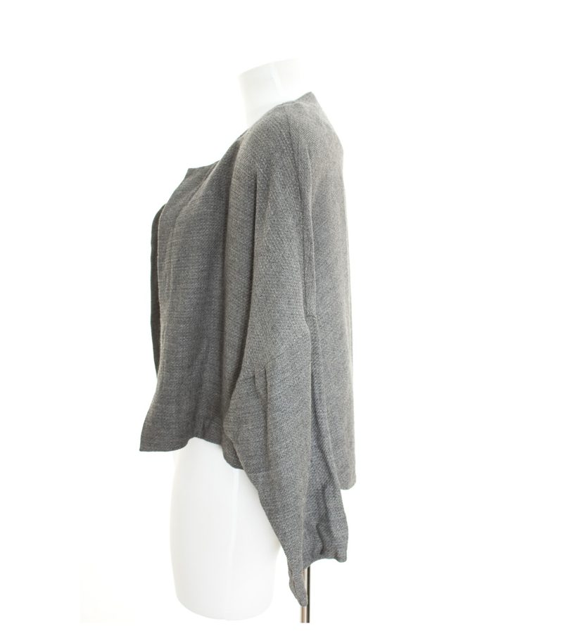 KANDIS & KANDISMANN Damen Kostüm Jacke Rock Lagenlook Gr. M Wolle Leinen – Foto 3