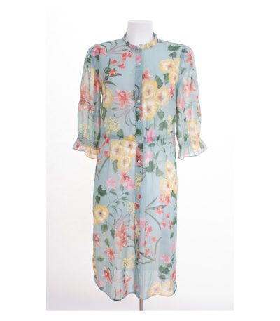 ZARA Damen Kleid Sommerkleid Gr. S Seide