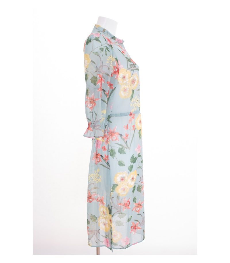 ZARA Damen Kleid Sommerkleid Gr. S Seide – Foto 2