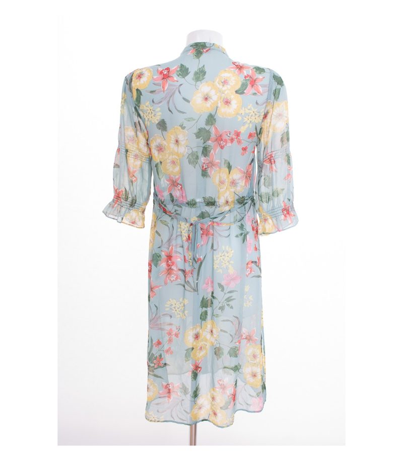 ZARA Damen Kleid Sommerkleid Gr. S Seide – Foto 4