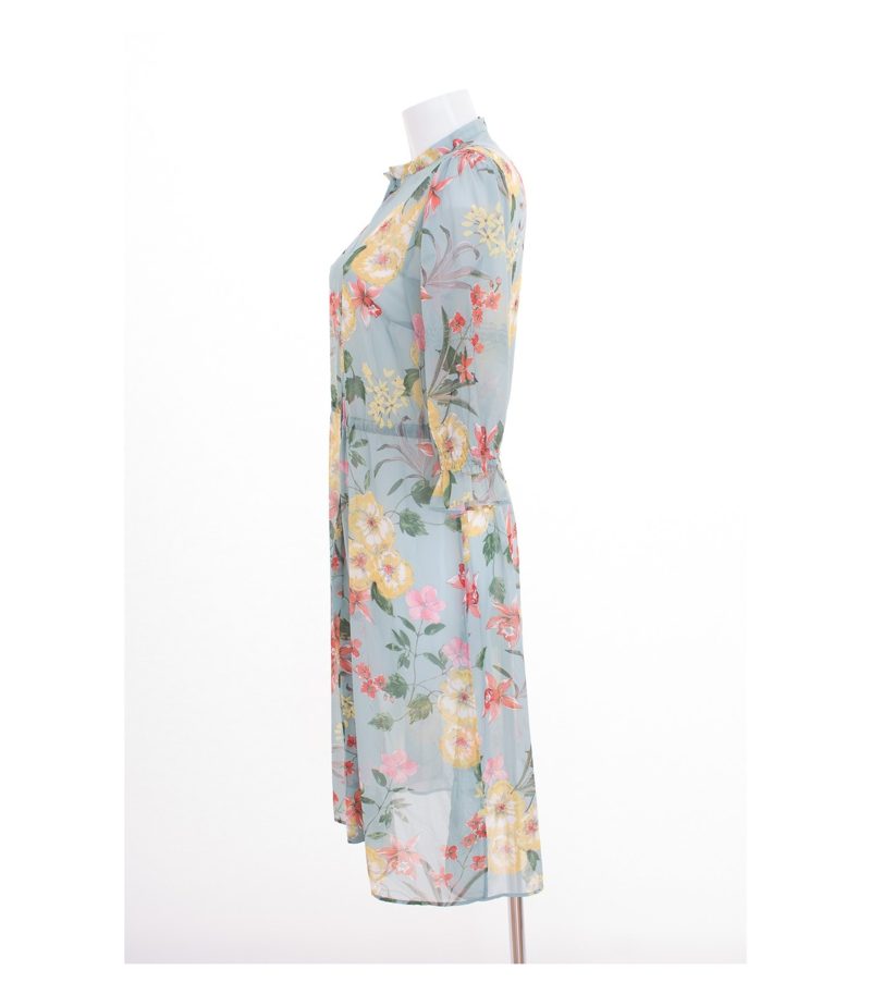 ZARA Damen Kleid Sommerkleid Gr. S Seide – Foto 5