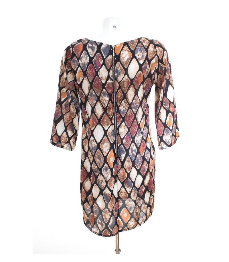 Fashion Elle Damen Kleid Longbluse Sommerkleid Gr. T2 (DE 38) – Foto 2