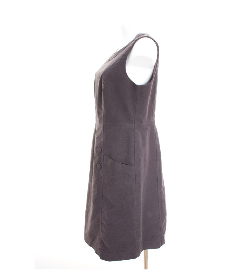 Boden Damen Kleid Etuikleid Gr. DE 42 L Grau Baumwolle – Foto 2