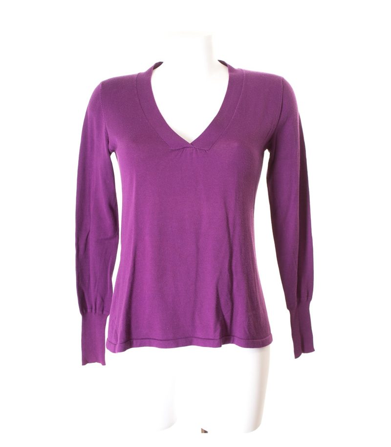 CLOSED Damen Pullover Pulli Feinstrick Gr. S Lila Strick – Foto 1