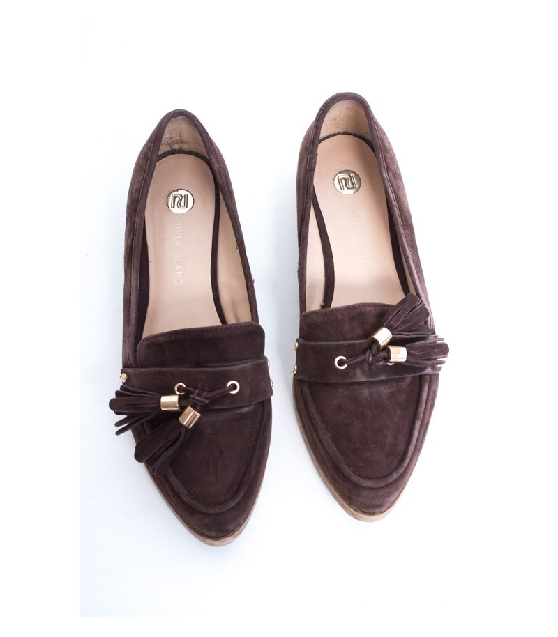 RIVER ISLAND Damen Schuhe Gr. UK 6 EUR 39 Braun Leder – Foto 2