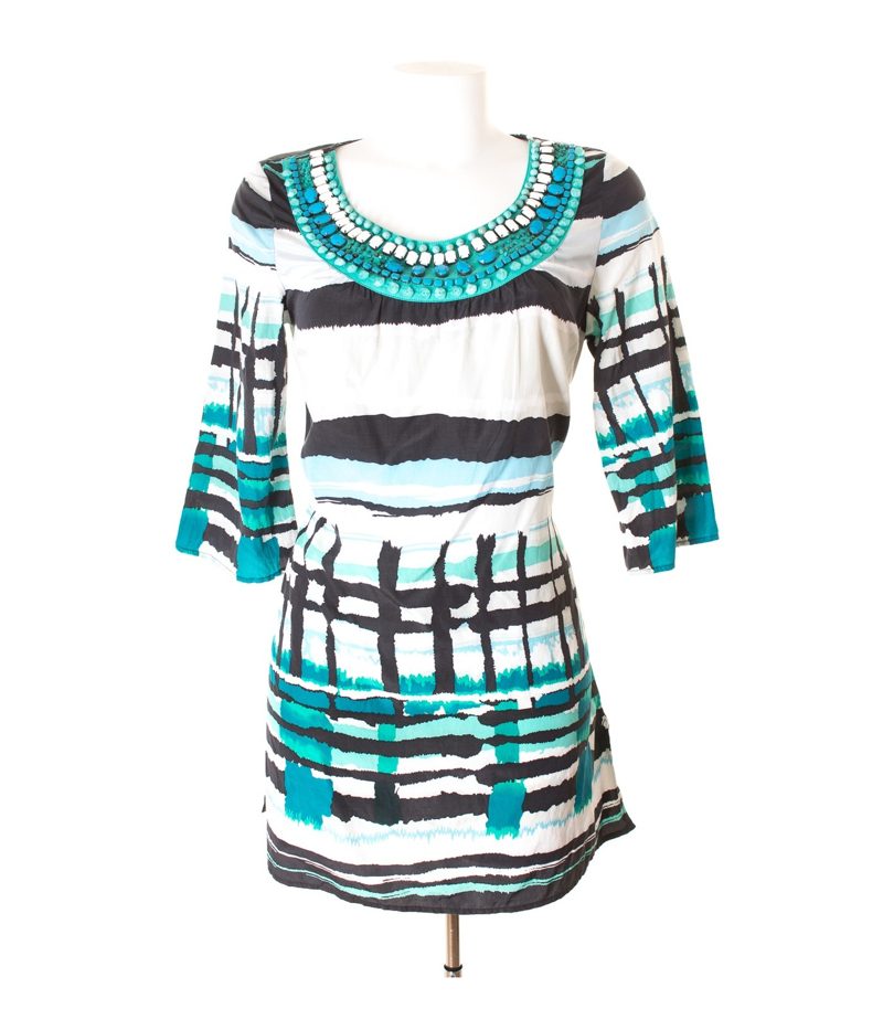 apriori Damen Tunika Kleid Gr. D 36 Seide Baumwolle – Foto 1