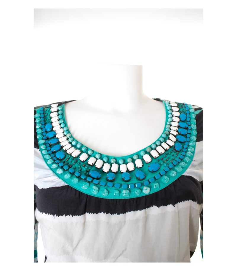 apriori Damen Tunika Kleid Gr. D 36 Seide Baumwolle – Foto 2