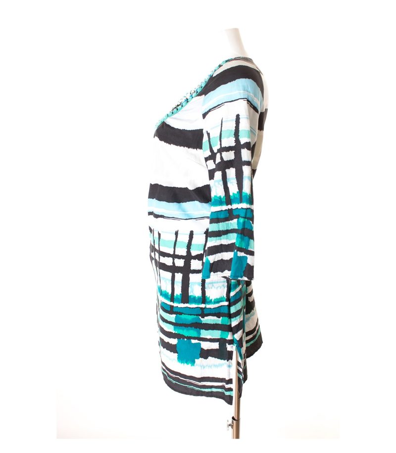 apriori Damen Tunika Kleid Gr. D 36 Seide Baumwolle – Foto 3
