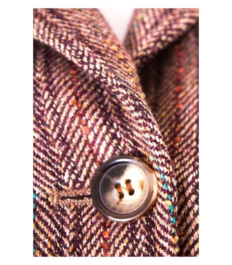 ETRO MILANO Damen Blazer Gr. 34 (IT 38) Mehrfarbig Biker Wollmix – Foto 2