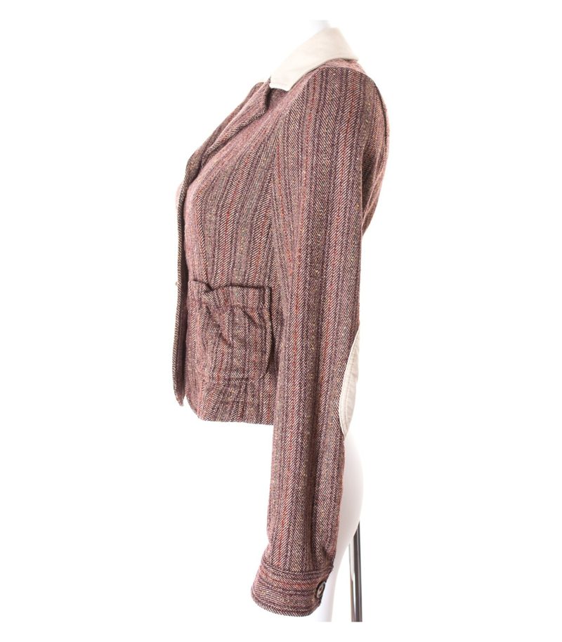 ETRO MILANO Damen Blazer Gr. 34 (IT 38) Mehrfarbig Biker Wollmix – Foto 3