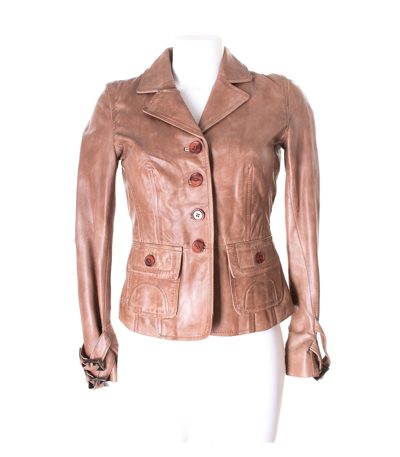 heine Damen Lederjacke Gr. D 34
