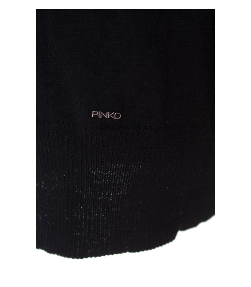 PINKO Damen Kleid Strickkleid Gr. L Schwarz Merino Wolle – Foto 3