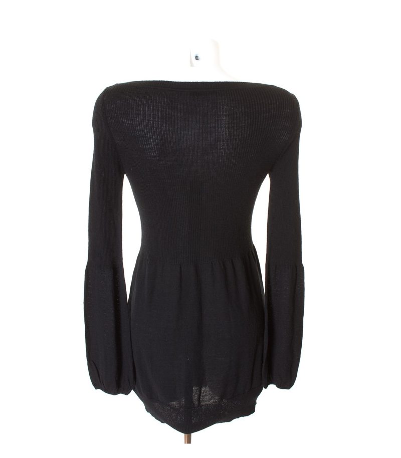 PINKO Damen Kleid Strickkleid Gr. L Schwarz Merino Wolle – Foto 4