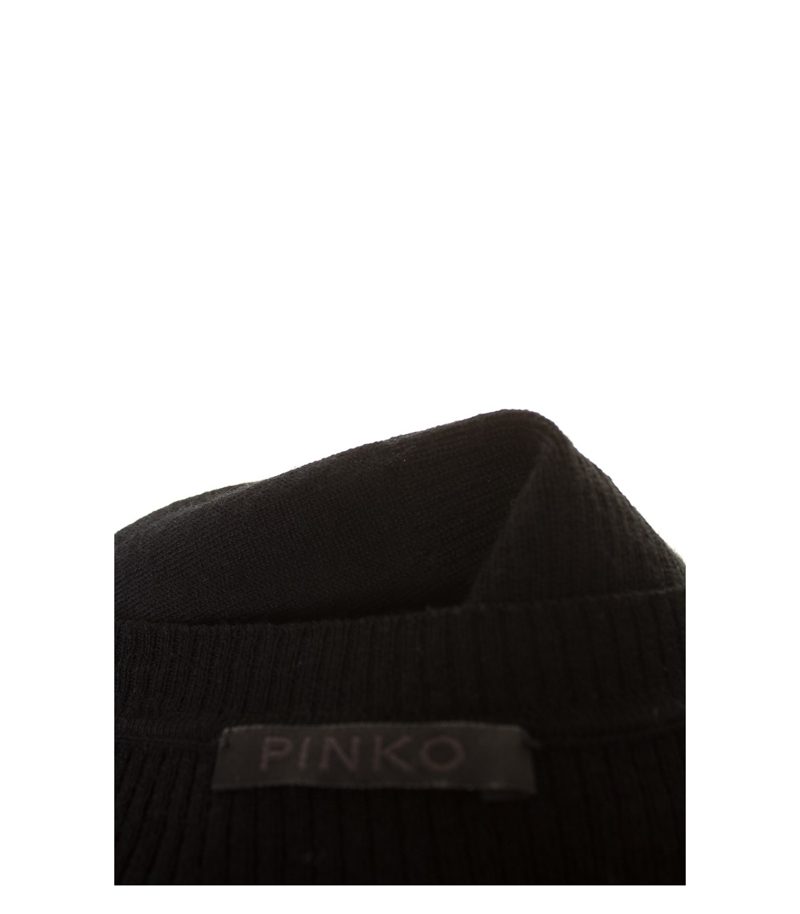 PINKO Damen Kleid Strickkleid Gr. L Schwarz Merino Wolle – Foto 5