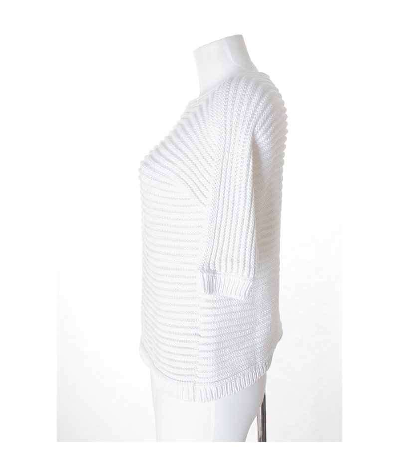 HUGO BOSS Damen Pullover Gr. M Weiß Baumwolle – Foto 2