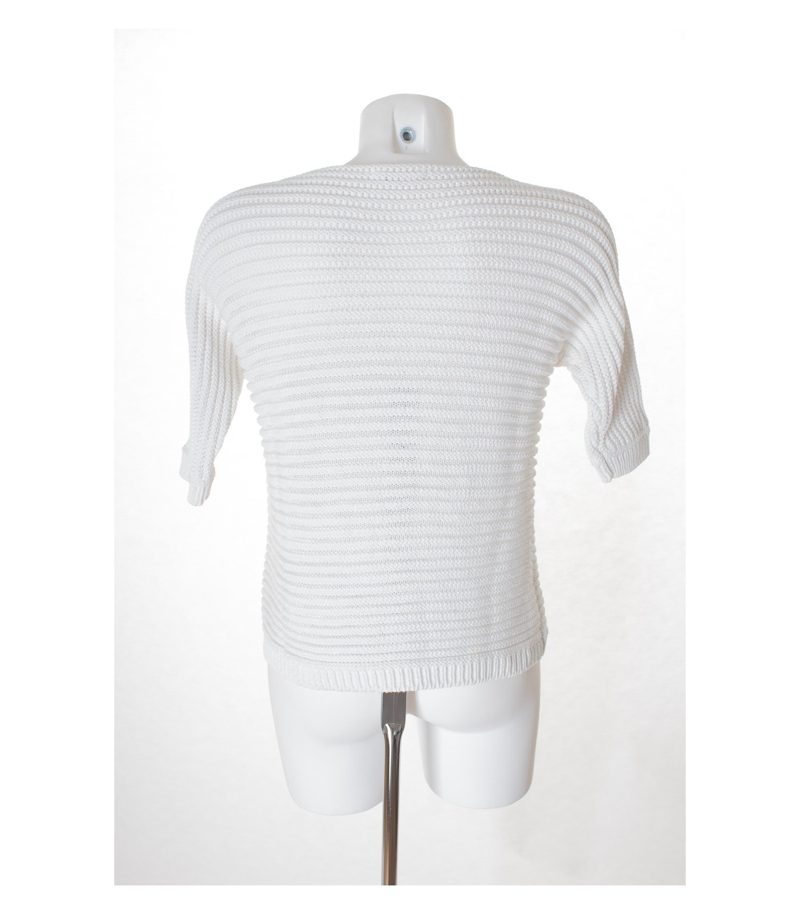 HUGO BOSS Damen Pullover Gr. M Weiß Baumwolle – Foto 3